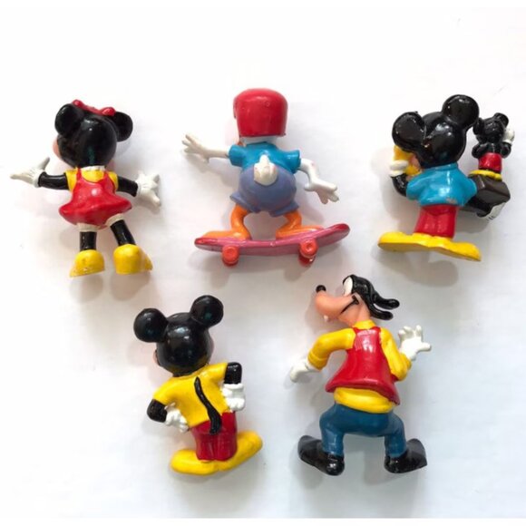1980s PVC Disney Mini Figures Mickey Mouse Minnie Donald - Picture 2 of 2
